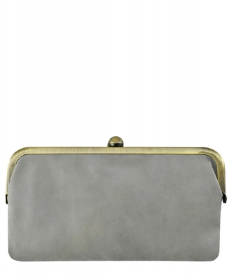 Fashion Kiss Lock Clutch Wallet BP208 GRAY